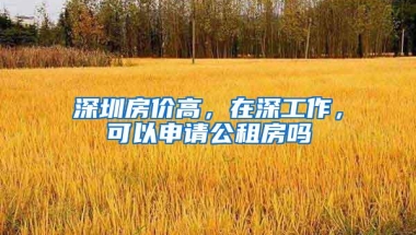 深圳房价高，在深工作，可以申请公租房吗