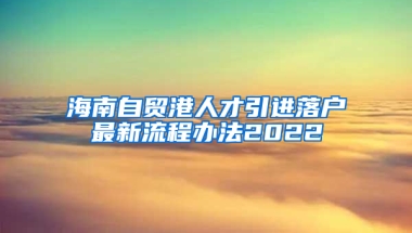 海南自贸港人才引进落户最新流程办法2022