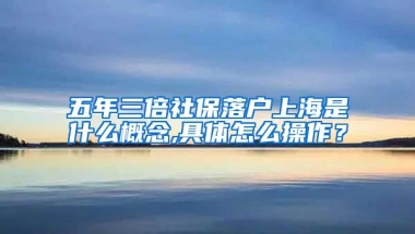 五年三倍社保落户上海是什么概念,具体怎么操作？