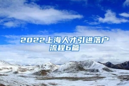 2022上海人才引进落户流程6篇