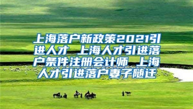 上海落户新政策2021引进人才 上海人才引进落户条件注册会计师 上海人才引进落户妻子随迁