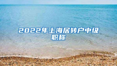 2022年上海居转户中级职称