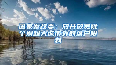 国家发改委：放开放宽除个别超大城市外的落户限制