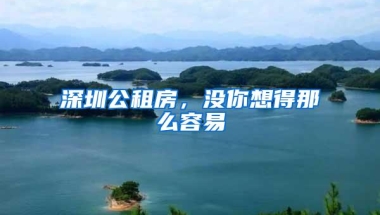 深圳公租房，没你想得那么容易