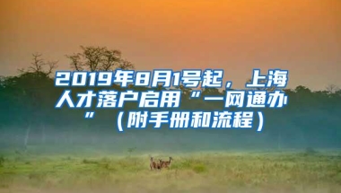 2019年8月1号起，上海人才落户启用“一网通办”（附手册和流程）