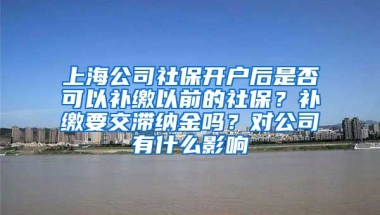 上海公司社保开户后是否可以补缴以前的社保？补缴要交滞纳金吗？对公司有什么影响