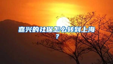 嘉兴的社保怎么转到上海？