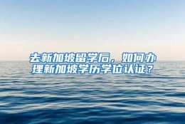 去新加坡留学后，如何办理新加坡学历学位认证？