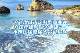 沪新增城市定制型商业补充医疗保险“沪惠保”，本市医保参保人员可投保→