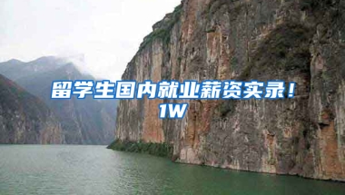 留学生国内就业薪资实录！1W