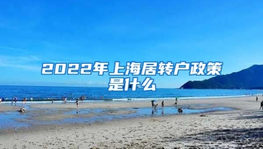 2022年上海居转户政策是什么