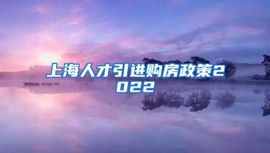 上海人才引进购房政策2022