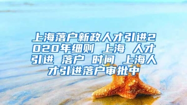 上海落户新政人才引进2020年细则 上海 人才引进 落户 时间 上海人才引进落户审批中