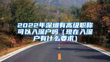 2022年深圳有高级职称可以入深户吗（现在入深户有什么要求）