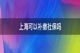 上海可以补缴社保吗