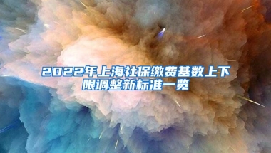 2022年上海社保缴费基数上下限调整新标准一览