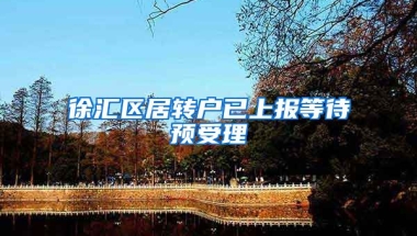 徐汇区居转户已上报等待预受理