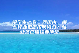 留学生“卷”回国内，哪些行业更愿招聘海归？就业落户流程要清楚