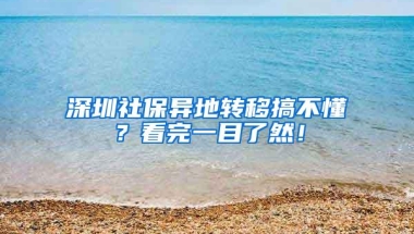 深圳社保异地转移搞不懂？看完一目了然！