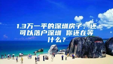 1.3万一平的深圳房子，还可以落户深圳 你还在等什么？