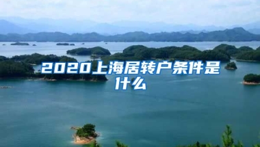 2020上海居转户条件是什么