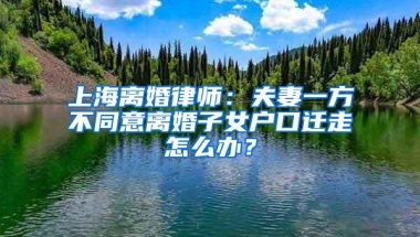 上海离婚律师：夫妻一方不同意离婚子女户口迁走怎么办？