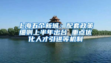 上海五个新城：配套政策细则上半年出台 重点优化人才引进等机制