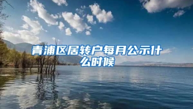 青浦区居转户每月公示什么时候