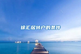 徐汇居转户的条件