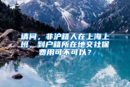 请问，非沪籍人在上海上班，到户籍所在地交社保费用可不可以？