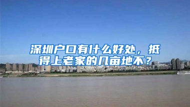 深圳户口有什么好处，抵得上老家的几亩地不？