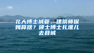 北大博士城管、建筑师保姆算啥？硕士博士扎堆儿去县城