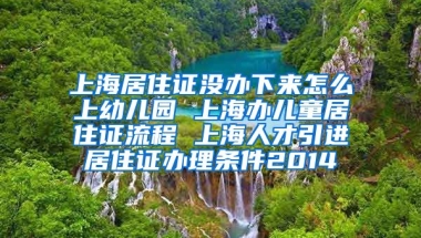 上海居住证没办下来怎么上幼儿园 上海办儿童居住证流程 上海人才引进居住证办理条件2014