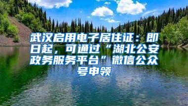 武汉启用电子居住证：即日起，可通过“湖北公安政务服务平台”微信公众号申领