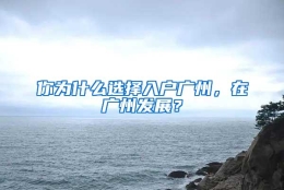 你为什么选择入户广州，在广州发展？