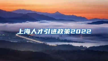 上海人才引进政策2022