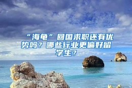 “海龟”回国求职还有优势吗？哪些行业更偏好留学生？