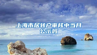 上海市居转户审核中当月公示吗