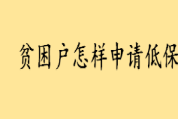 贫困户怎样申请低保有哪些条件 农村居民家庭纯收入怎么计算