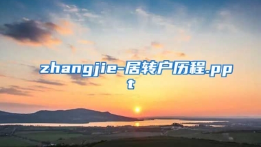 zhangjie-居转户历程.ppt