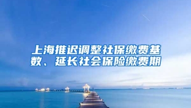 上海推迟调整社保缴费基数、延长社会保险缴费期