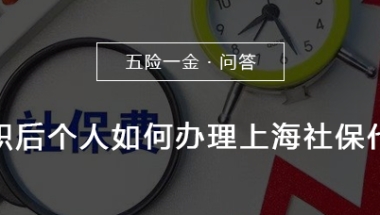 辞职后个人如何办理上海社保代缴