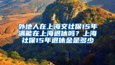 外地人在上海交社保15年满能在上海退休吗？上海社保15年退休金是多少