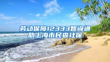 劳动保障12333智询通助上海市民查社保