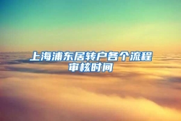 上海浦东居转户各个流程审核时间