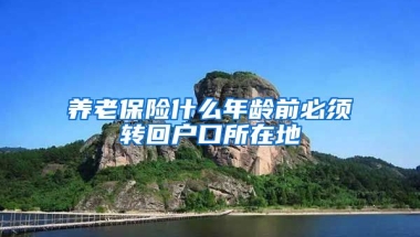 养老保险什么年龄前必须转回户口所在地