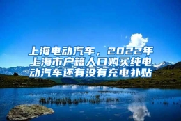 上海电动汽车，2022年上海市户籍人口购买纯电动汽车还有没有充电补贴