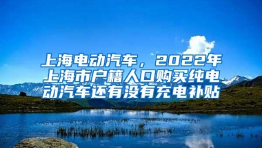 上海电动汽车，2022年上海市户籍人口购买纯电动汽车还有没有充电补贴