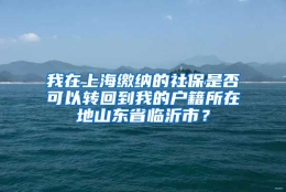 我在上海缴纳的社保是否可以转回到我的户籍所在地山东省临沂市？