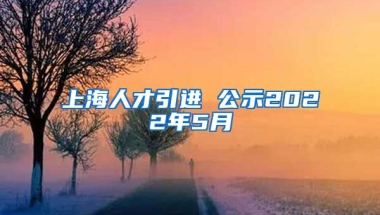 上海人才引进 公示2022年5月